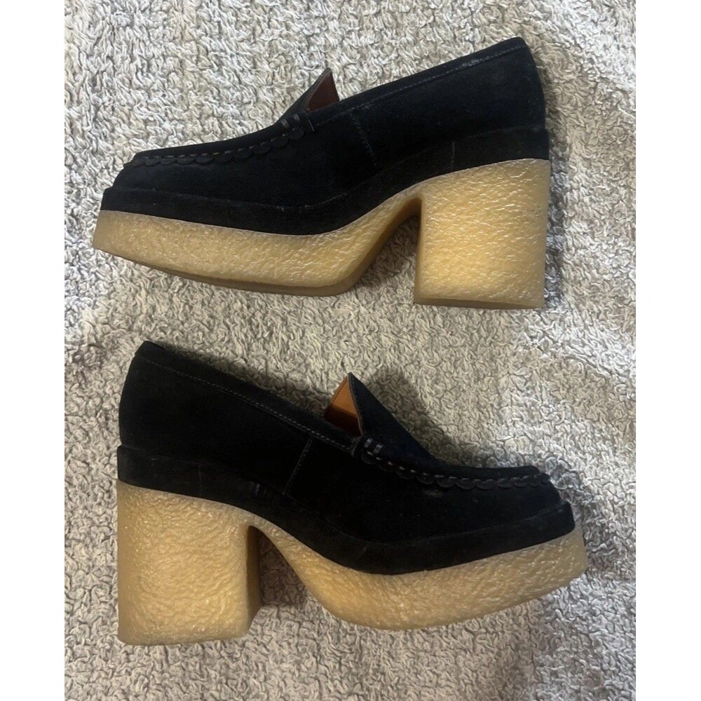 Mark Fisher suede chunky block heeled shoes 7.5